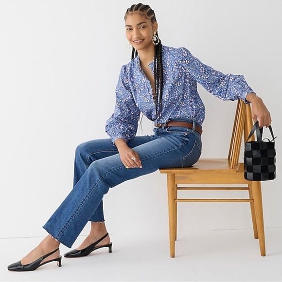 NEW J. Crew High-rise slim demi-boot jean in Surf wash Size 26 - Picture 3 of 16